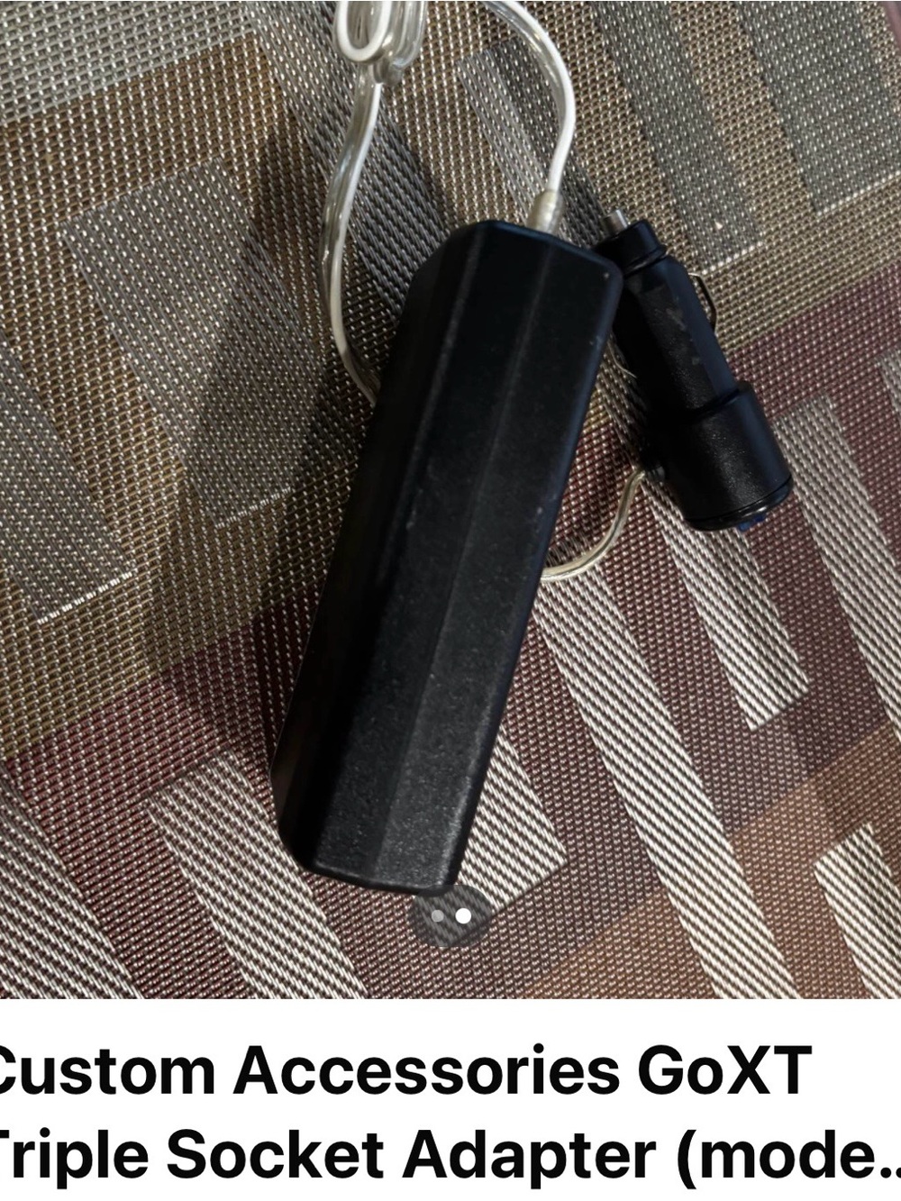 Silver Triple Socket Adapter with USB - Picture 2 of 2